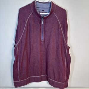 Tommy Bahama Men's size 2XL Reversible 1/4 Zip Pullover shirt